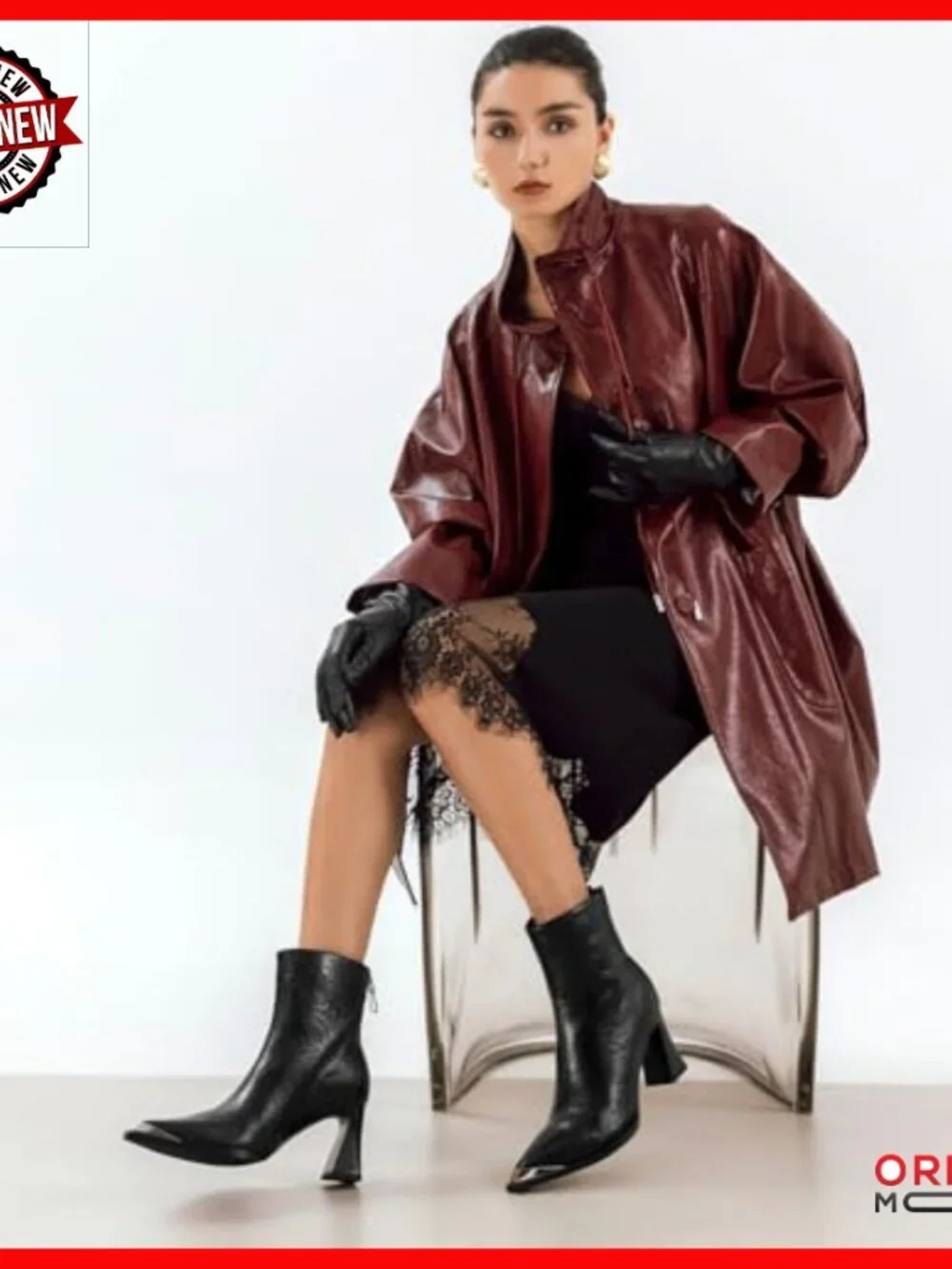 Pointed Toe Ankle Boots with Chunky Heel and Side Zipper